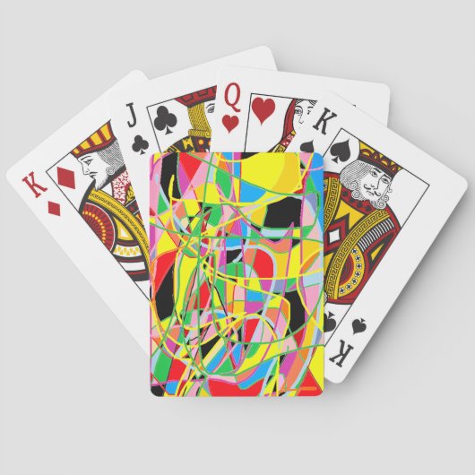 Farbenfrohe Spielkarten Multicolor Abstrakt (Rückseite)