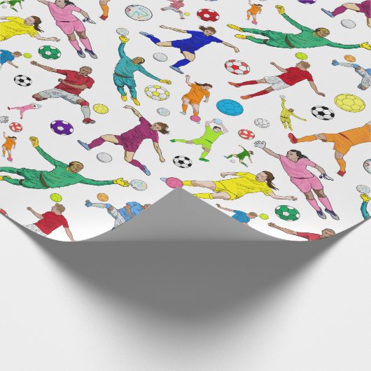 Farbenfrohe Spielmuster Geschenkpapier (Ecke)