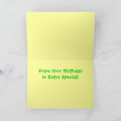 Farbenfrohe Spielzeugbahn zum Geburtstag Karte (Innenseite)