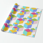 Farbenfrohe Spielzeugblöcke Art Pattern Geschenkpapier (Ungerollt)