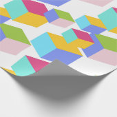 Farbenfrohe Spielzeugblöcke Art Pattern Geschenkpapier (Ecke)