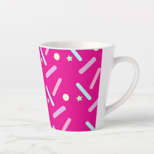 Farbenfrohe Spinkletten Pastellmuster Bright Pink Milchtasse