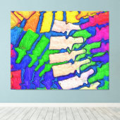 Farbenfrohe Spinne Kunst Rafting Canvas Leinwanddruck (Insitu (Holzboden))