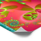 Farbenfrohe Spinning-Herzen Poster (Ecke)
