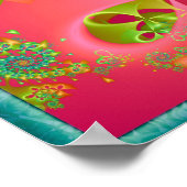 Farbenfrohe Spinning-Herzen Poster (Ecke)