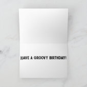 Farbenfrohe Spiral Gefärbte Krawatte 40. Happy Bir Dankeskarte (Innenseite)