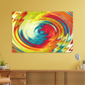 Farbenfrohe Spirale Abstrakte Kunst Leinwanddruck (Insitu (Wohnzimmer))