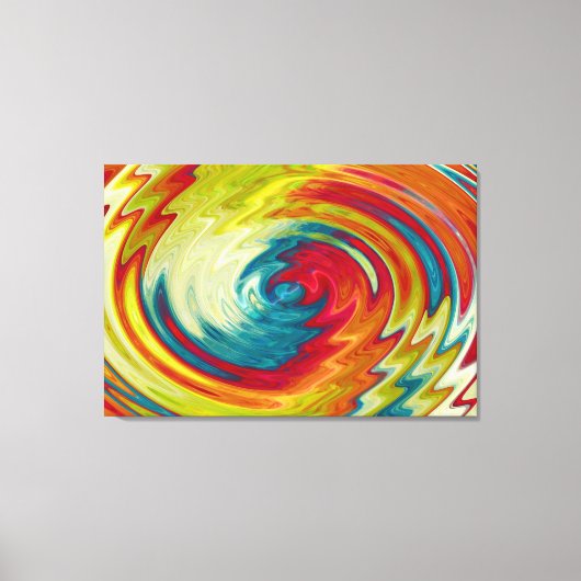Farbenfrohe Spirale Abstrakte Kunst Leinwanddruck (Vorderseite)