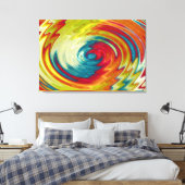Farbenfrohe Spirale Abstrakte Kunst Leinwanddruck (Insitu (Schlafzimmer))
