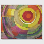 Farbenfrohe Spirale - Abstrakte Pasta Kunst Geschenkpapier (Flach)