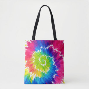 Farbenfrohe Spiralen-Ästhetik-Einkaufstasche Tasche