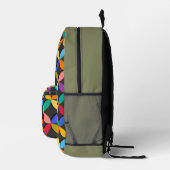 Farbenfrohe Spiralen  Bedruckter Rucksack (Rechts)