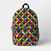 Farbenfrohe Spiralen  Bedruckter Rucksack (Vorderseite)