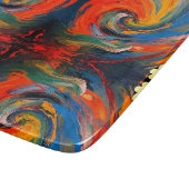 Farbenfrohe Spiralfusion Schneidebrett (Ecke)