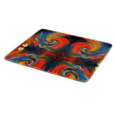 Farbenfrohe Spiralfusion Schneidebrett (Ecke)