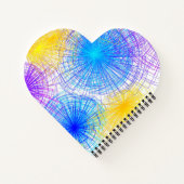 Farbenfrohe Spiralkreise Herznotebooks Notizbuch (Rückseite)