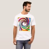 Farbenfrohe Spiralmuster Kunst T-Shirt (Vorne ganz)
