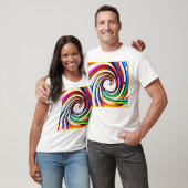 Farbenfrohe Spiralmuster Kunst T-Shirt (Unisex)