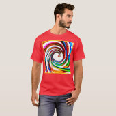 Farbenfrohe Spiralmuster Kunst T-Shirt (Vorne ganz)