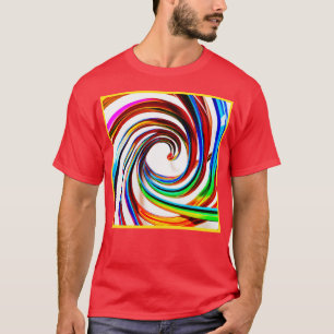 Farbenfrohe Spiralmuster Kunst T-Shirt