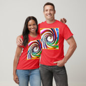 Farbenfrohe Spiralmuster Kunst T-Shirt (Unisex)