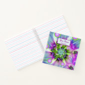 Farbenfrohe Spiralrundformen Abstrakter Name des F Notizblock (Innenseite)