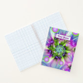 Farbenfrohe Spiralrundformen Abstrakter Name des F Notizblock (Innenseite)