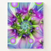 Farbenfrohe Spiralrundformen Abstrakter Name des F Notizblock (Rückseite)