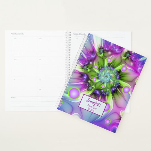 Farbenfrohe Spiralrundformen Abstrakter Name des F Planer (Anzeige)