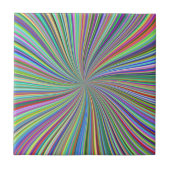 Farbenfrohe Spiralschleife mit wirbelnder Optiktäu Fliese (Vorderseite)