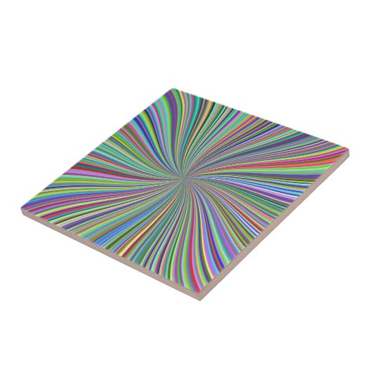 Farbenfrohe Spiralschleife mit wirbelnder Optiktäu Fliese (Seite)