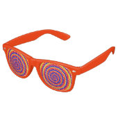 Farbenfrohe Spiralspirale Hypnotic Optical Illusio Partybrille (Schrägansicht)