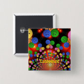 Farbenfrohe Spiraltaste Button (Vorne & Hinten)