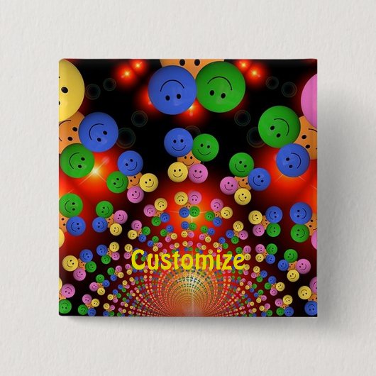 Farbenfrohe Spiraltaste Button (Vorderseite)