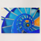 Farbenfrohe Spiraltreppe 1000+ Puzzle (Horizontal)