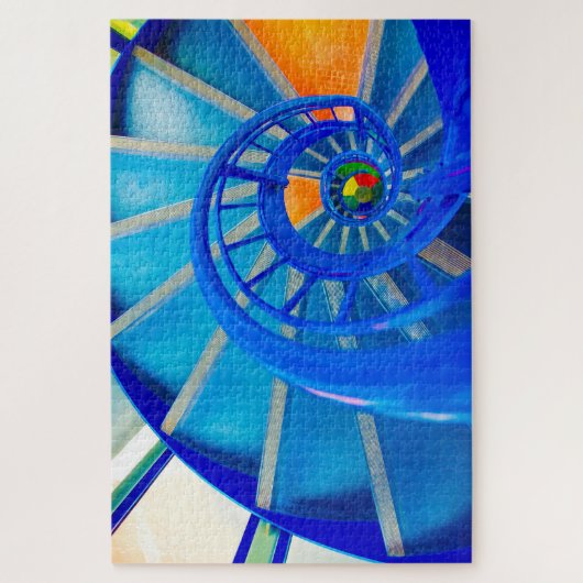 Farbenfrohe Spiraltreppe 1000+ Puzzle (Vertikal)