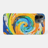 Farbenfrohe Spiralvortex-Design Case-Mate iPhone Hülle (Rückseite (Horizontal))