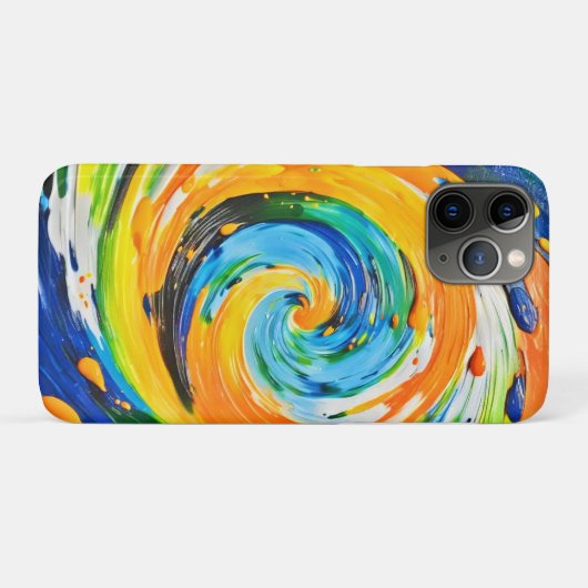 Farbenfrohe Spiralvortex-Design Case-Mate iPhone Hülle (Rückseite (Horizontal))