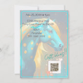 Farbenfrohe Spirit Pony 25 Geburtstag Einladung (Rückseite)