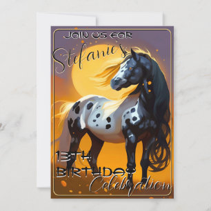 Farbenfrohe Spirit Pony 68 Geburtstagseinladung Einladung