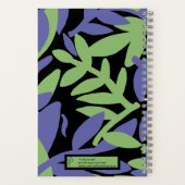 Farbenfrohe, spirituelle Blätter, lila grün Notizblock (Rückseite)
