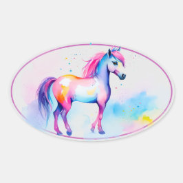 Farbenfrohe Spirituosen 2 Ovaler Aufkleber