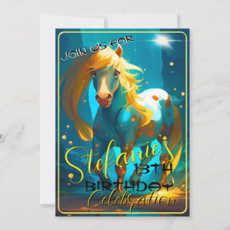 Farbenfrohe Spirituosen Pony 23 Geburtstag Einladu Einladung