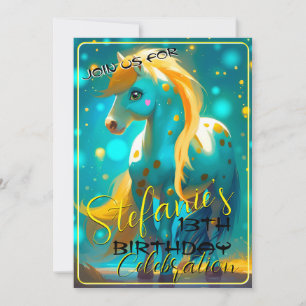Farbenfrohe Spirituosen Pony 26 Geburtstag Einladu Einladung