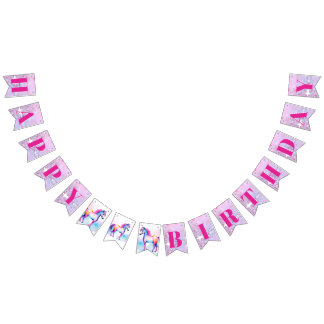 Farbenfrohe Spirituosen Pony 2 Happy Birthday Bubb Wimpelkette