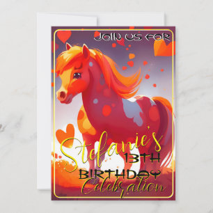 Farbenfrohe Spirituosen Pony 39 Geburtstag Einladu Einladung
