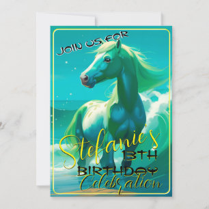 Farbenfrohe Spirituosen Pony 43 Geburtstag Einladu Einladung