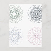 Farbenfrohe Spirographien2 Postkarte (Vorderseite)