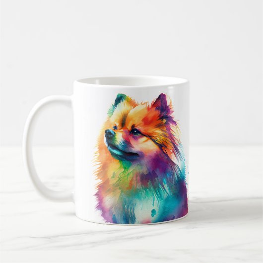 Farbenfrohe Spitz Dose Kaffee Tasse, Cup Kaffeetasse (Links)