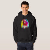 Farbenfrohe Spitz Handgemälde Kunst Hoodie (Vorne ganz)